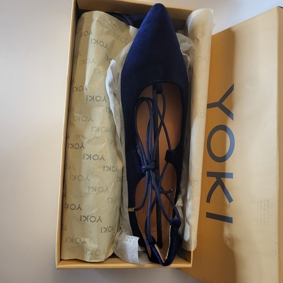 NWT Yoki's Designer Ballet Style Blue Suede Blue‎ Shoes, With Box Sizes 6- 11 - Picture 8 of 8